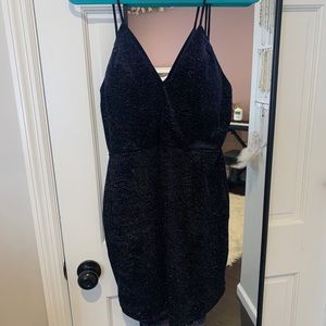 navy blue sparkly velvet dress!!